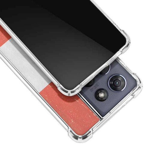 Distressed Austria Flag Moto G 5G (2025) Clear Case